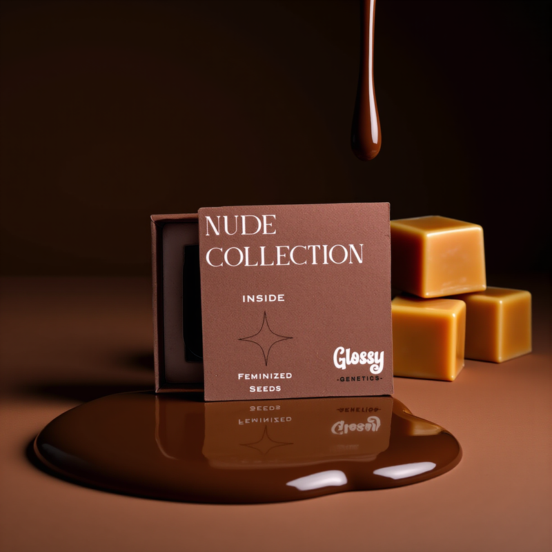 Nude Collection Box mit flüssiger Schokolade und Karamellwürfeln